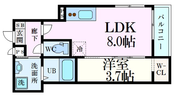 ＭＯＶＥ江波本町の物件間取画像